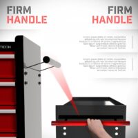 TIMBERTECH® Werkstattwagen 4 Schubladen abschliessbar auf Rollen