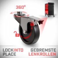 TIMBERTECH® Werkstattwagen 4 Schubladen abschliessbar auf Rollen