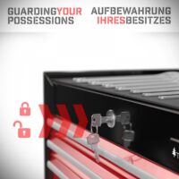 TIMBERTECH® Werkstattwagen 7 Schubladen abschliessbar auf Rollen