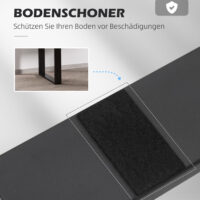 Modernes & stabiles 2er-Set schwarze Tischbeine aus Stahl.