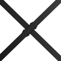 Stabiles und stilvolles 2er-Set schwarze Tischbeine in X-Form.