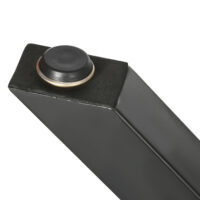 Stabiles und stilvolles 2er-Set schwarze Tischbeine in X-Form.