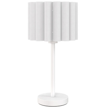 Tischlampe Nachttischlampe Retro mit Kunststoffschirm weiss