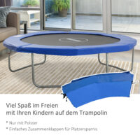 Blaue Randabdeckung als Trampolin Zubehör Set für Trampoline mit 244 cm Durchmesser