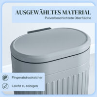 Treteimer mit Deckel Soft-Close und Inneneimer 20L grau