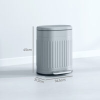 Treteimer mit Deckel Soft-Close und Inneneimer 20L grau