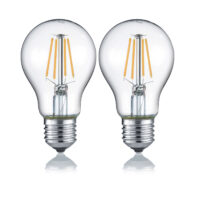 Trio LED-Leuchtmittel Filament Glühbirne E27 4W warmweiss 2er Set