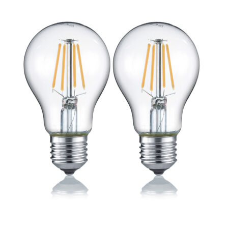Trio LED-Leuchtmittel Filament Glühbirne E27 4W warmweiss 2er Set
