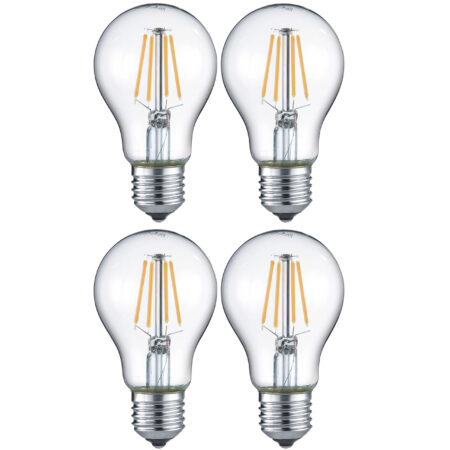 Trio LED-Leuchtmittel Filament Glühbirne E27 4W warmweiss 4er Set