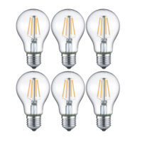 Trio LED-Leuchtmittel Filament Glühbirne E27 4W warmweiss 6er Set