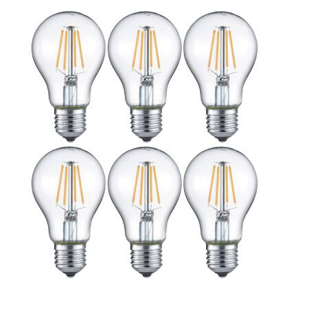 Trio LED-Leuchtmittel Filament Glühbirne E27 4W warmweiss 6er Set