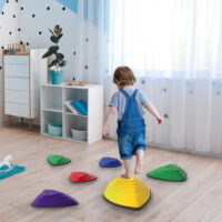 Trittsteine für Kinder rutschfest indoor und outdoor 6 Stück bunt