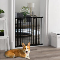 Türschutzgitter für Hunde und Haustiere 74-87cm schwarz