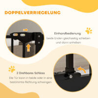 Türschutzgitter für Hunde und Haustiere 74-87cm schwarz