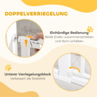 Türschutzgitter Treppenschutzgitter Hundegitter mit Klemmbefestigung Metall