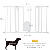 Türschutzgitter Treppenschutzgitter Hundegitter mit Klemmbefestigung Metall