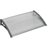 Türüberdachung Vordach wetterfest Polycarbonat 110x60cm grau