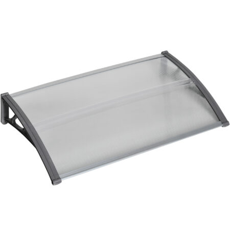 Türüberdachung Vordach wetterfest Polycarbonat 110x60cm grau