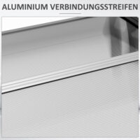 Türüberdachung Vordach wetterfest Polycarbonat 110x60cm grau