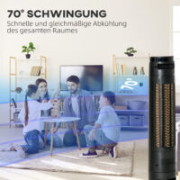 Turmventilator mit 4 Modi 3 Stufen und Timer für Zuhause