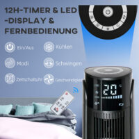Turmventilator mit 4 Modi 3 Stufen und Timer für Zuhause