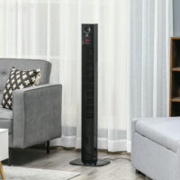 Turmventilator mit Fernbedienung Oszillation Timer und Aroma schwarz
