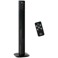 Turmventilator mit Fernbedienung Oszillation Timer und Aroma schwarz