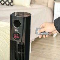Turmventilator mit Fernbedienung Oszillation Timer und Aroma schwarz