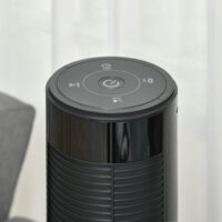 Turmventilator leise mit Fernbedienung Timer und LED schwarz