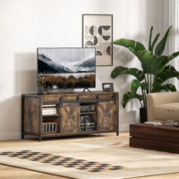 TV Lowboard im Industrial Design mit Schiebetüren für 60 Zoll