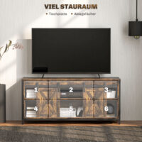 TV Lowboard im Industrial Design mit Schiebetüren für 60 Zoll