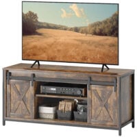 TV Lowboard im Industrial Design mit Schiebetüren für 60 Zoll