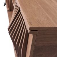 TV-Rack Fernsehtisch Lowboard 3D-Design Staufächer 55x166x41cm braun