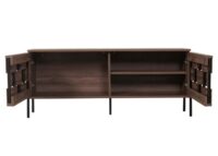 TV-Rack Fernsehtisch Lowboard 3D-Flecht-Design 120cm braun