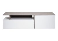 TV-Rack Lowboard Fernsehtisch 45x161x40cm Beton-Optik weiss