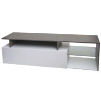 TV-Rack Lowboard Fernsehtisch 47x170x40cm Beton-Optik weiss