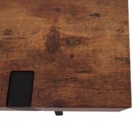TV-Rack Fernsehtisch Lowboard Metall 42x120x40cm dunkle Wildeiche
