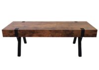 TV-Rack Fernsehtisch Lowboard Metall 42x120x40cm dunkle Wildeiche