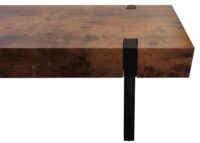 TV-Rack Fernsehtisch Lowboard Metall 42x120x40cm dunkle Wildeiche