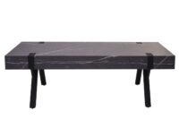 TV-Rack Fernsehtisch Lowboard Metall 42x120x40cm Marmor-Optik grau