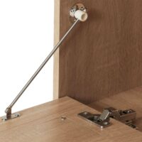 TV-Rack Lowboard TV-Schrank Kubu Rattan 56x140x41cm Eiche-Optik
