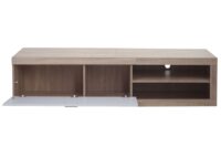 TV-Rack TV-Board Lowboard 43x180x41cm Eiche-Optik weiss