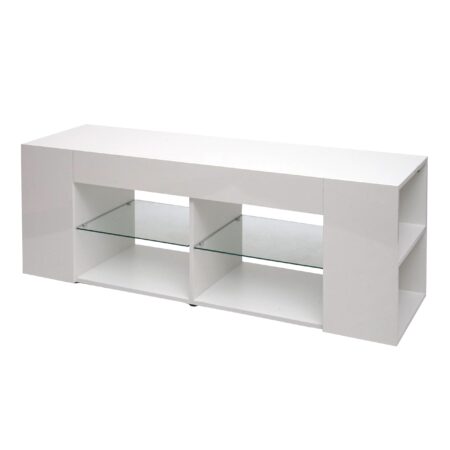 TV-Rack TV-Board Lowboard 50x144x40cm Hochglanz weiss