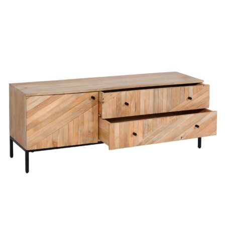 TV-Rack TV-Board Lowboard Mango Massivholz 56x145x43cm natur