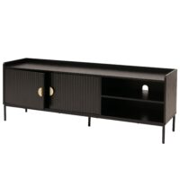TV-Rack TV-Board Lowboard MDF 56x150x40cm Holzoptik schwarz