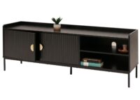 TV-Rack TV-Board Lowboard MDF 56x150x40cm Holzoptik schwarz
