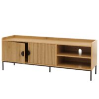 TV-Rack TV-Board Lowboard MDF 56x150x40cm natur