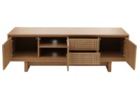 TV-Rack TV-Board Lowboard mit Schubladen 51,5x150x39,5cm Ulme natur