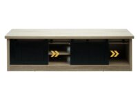 TV-Rack TV-Board Schiebetüren Staufächer 43x150x40cm naturfarben