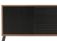 TV-Rack Lowboard TV-Schrank 2 Schubladen Türen 48x155x40cm natur